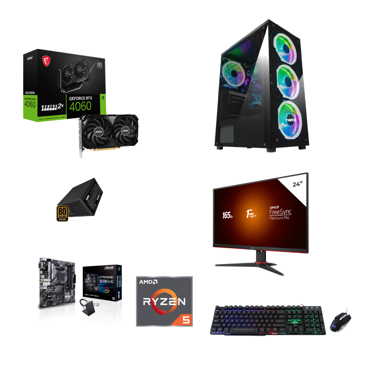 Computador Gamer Ryzen 5 Rtx4060 16Gb Ram Ssd 512Gb 24¨165hz Computador Gamer Ryzen 5 Rtx4060 16Gb Ram Ssd 512Gb 24¨165hz